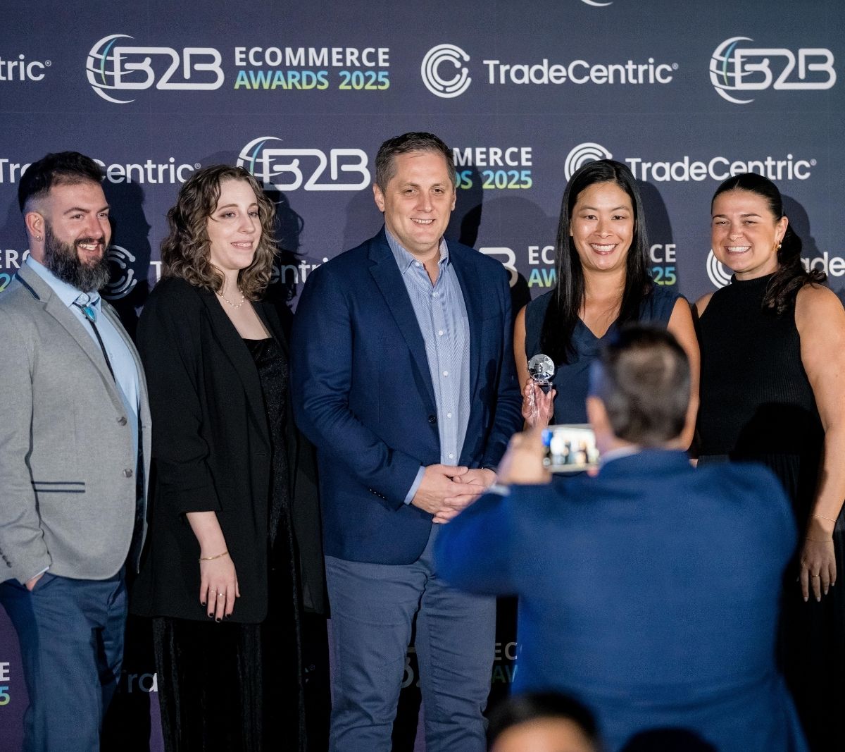 Winners on stage at the B2B eCommerce Industry Awards
