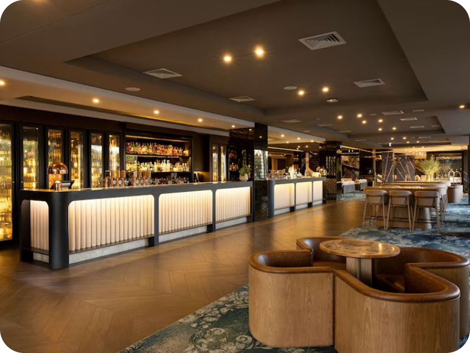 Pullman Melbourne on the Park interior lounge and bar